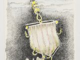 an image of a drawing of a man on top of a boat