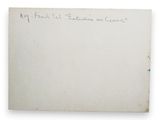 a piece of paper with writing on it on a white surface