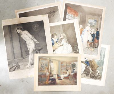several pictures of people in a room with a dog and a cat