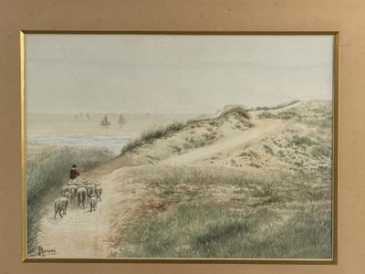 C. RENARD (XXe siècle). "Le berger et son troupeau de mouton…