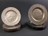 two plates that are sitting on top of each other