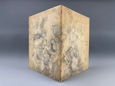 un vieux livre avec le dessin d'un homme et d'une femme