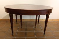 Table de salle à manger de forme ovale en acajou de Cuba, re…