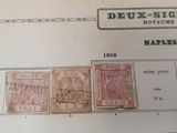 an old sheet of paper with different stamps on it
