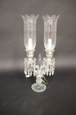 BACCARAT Chandelier à deux bras en cristal avec tulipes modè… - Photo 1