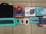 a lot of electronic items on the floor next to each other