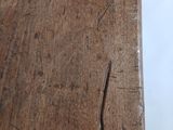a piece of wood that has been cut in half