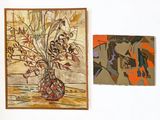 two paintings hanging on the wall next to each other