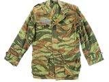 a military jacket with a camouflage pattern on it