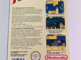 the back cover of a nintendo game box with a picture of a man