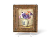 une image d'une peinture de fleurs dans un vase