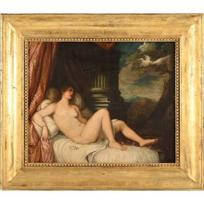 l'image d'un tableau représentant une femme nue allongée sur un lit