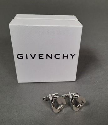 givenchy silver plated stud earrings