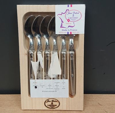 Lot de 6 cuillères à café LAGUIOLE - Inox - Manche Inox-reto…