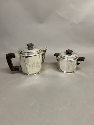 Partie de service à café comprenant une cafetière et un sucr… - Photo 1