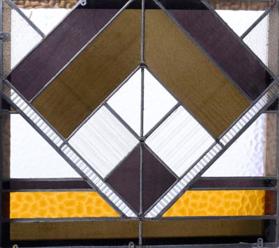 VITRAIL rectangulaire polychrome, en verre imprimé blanc « v…