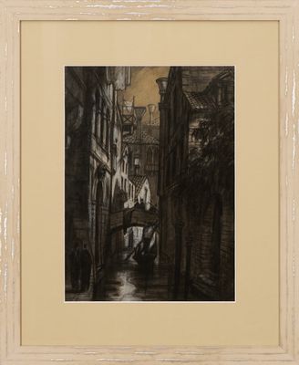 une image représentant un dessin en noir et blanc d'une rue de la ville