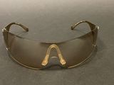 the sunglasses are shiny and shiny on the surface