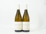 deux bouteilles de vin blanc posées l'une à côté de l'autre sur une surface blanche