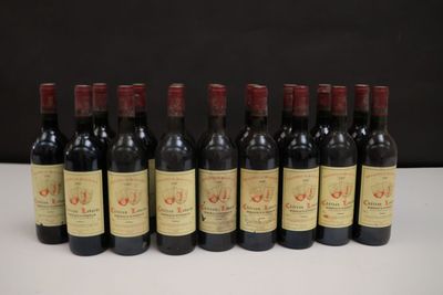 six bouteilles de vin rouge alignées sur une table
