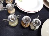 a lot of dishes on the table that are on the table
