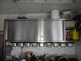 pots and pans on the stove in the kitchen
