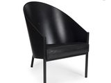 a black chair with a black seat on a white background