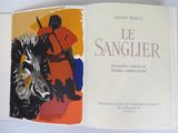 an open book with a picture of a man riding a horse