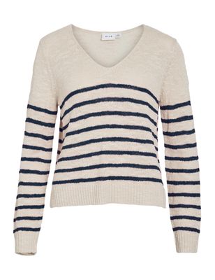 VILA CLOTHES - Pull en maille rayé - Col V - Manches longues…
