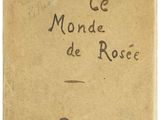 an old book with writing on it that reads le monde de rose