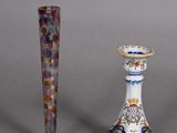 three vases sitting next to each other on a table