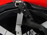 a close up of a helmet with a harness attached to it