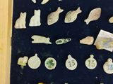 a picture of a picture of a display case filled with various items