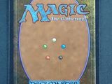 a close up of the back of a card game case