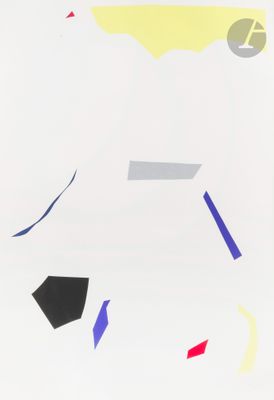 an image of a painting with geometric shapes on a white background