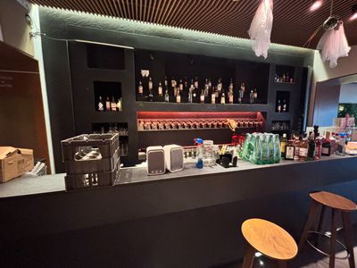 LOT SE TROUVANT A PARIS 11ème Stock de spiriteux, vins, 63 b…