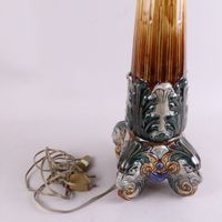 WASMUEL (?). Partie de pied de lampe en barbotine polychrome… (photo 4)