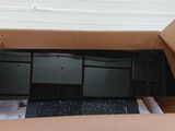a cardboard box with a computer inside of it