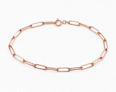rose gold plated link bracelet