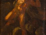 un tableau représentant un homme tenant une épée dans la main droite