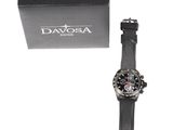the watch is black and has a black strap around it