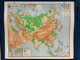 an old map of asia with a map of the countries