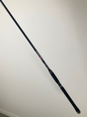 a black and white photo of a fishing rod on a wall