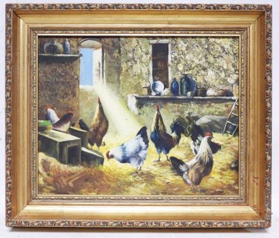 École du XXe siècle. Le poulailler. - Photo 1