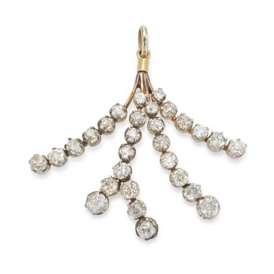 an antique diamond cluster pendant