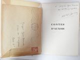 a book open to a page with a picture of an envelope
