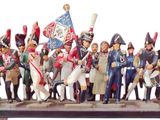 de nombreuses figurines de soldats posées sur une table