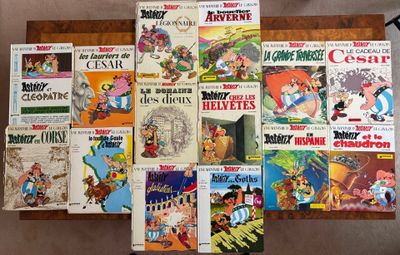 a lot of cartoon books that are on the table