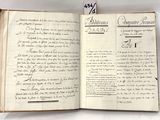 un livre écrit posé sur une table