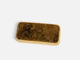 a gold bar on a white background
